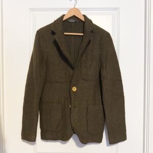 MENS BLAZER IN OLIVE GREEN MADE IN ITALY